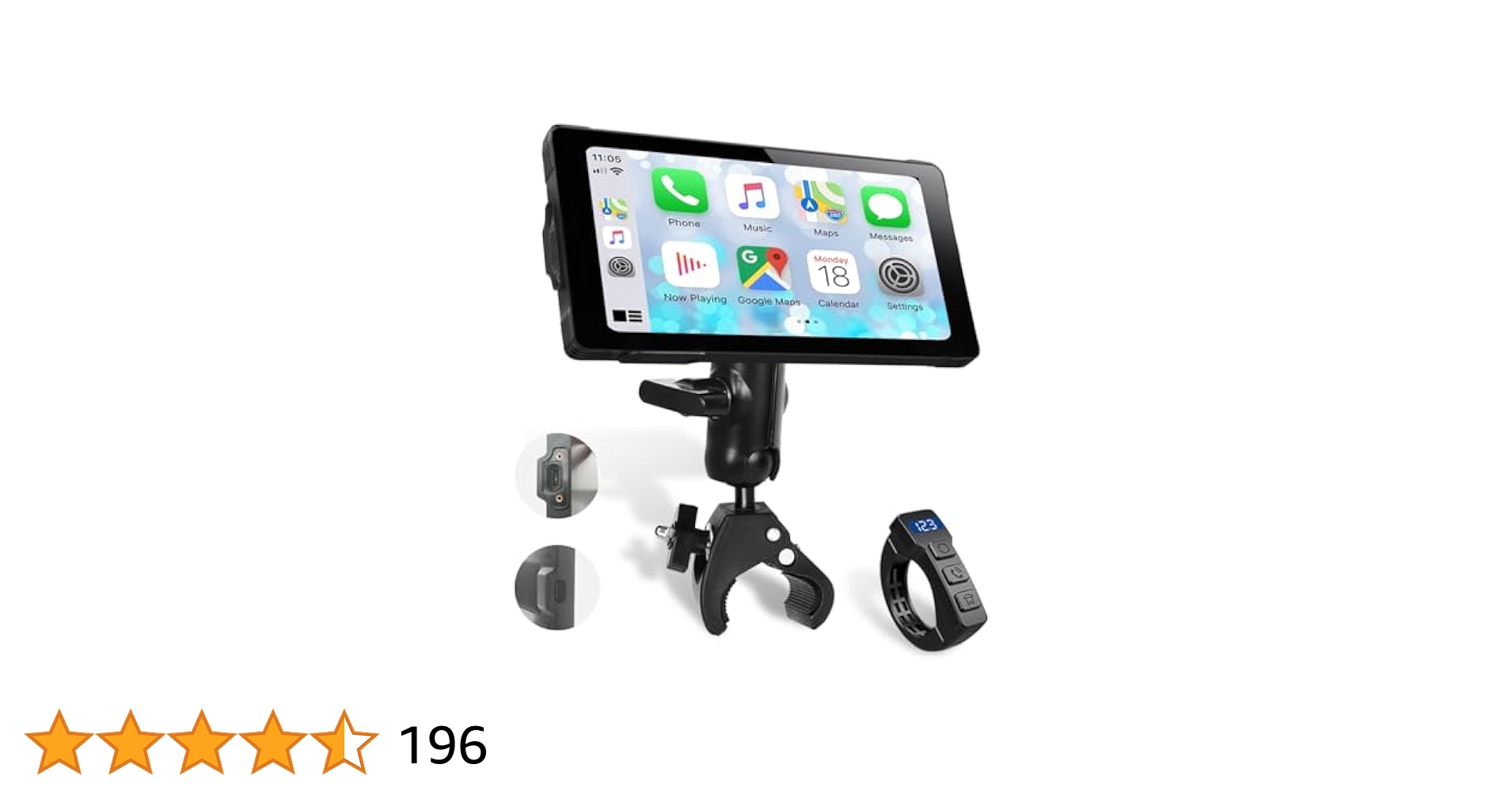 NikoMaku SM-1C バイク用スマートディスプレイ Amazon.co.jp: 【最先端高速ワイヤレスCarPlay+GPS内臓